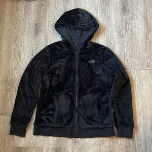North Face reversible zip up hoodie jacket reversible super soft fleece medium